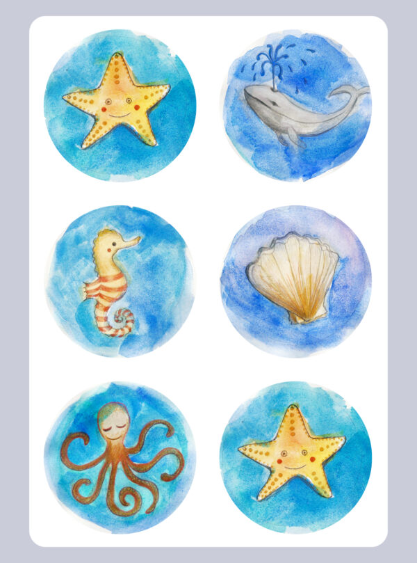 Meerestiere - Stickers – Bild 2